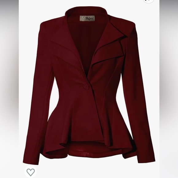 Hybrid & company Jackets & Blazers - Hybrid Company lapel peplum premium weight wine dinner jacket riding coat